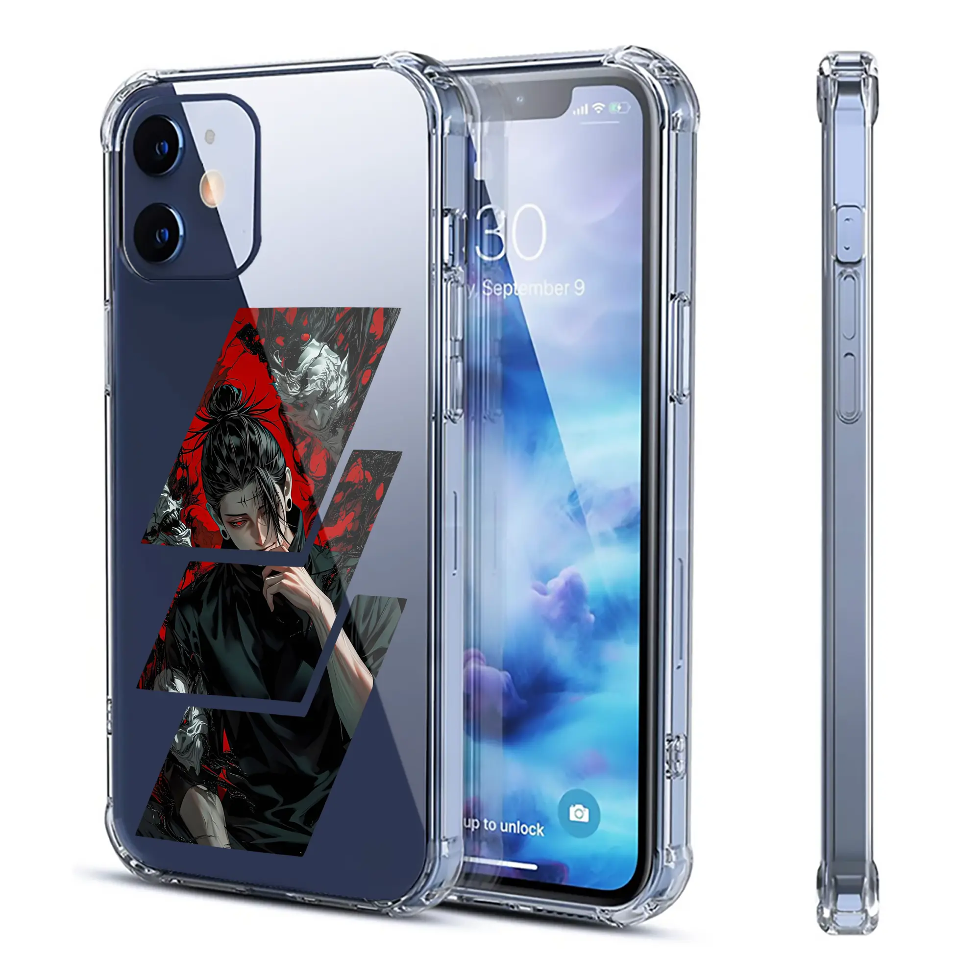 呪術廻戦 グッズ,夏油 傑 - IPhone 12シリーズ対応 ・ 透明スマホケース ・ クリアソフトケース ・ TPU素材 ・ 耐衝撃 ・ 高密着 ・ 防汚 防指紋 ・ 簡単着脱